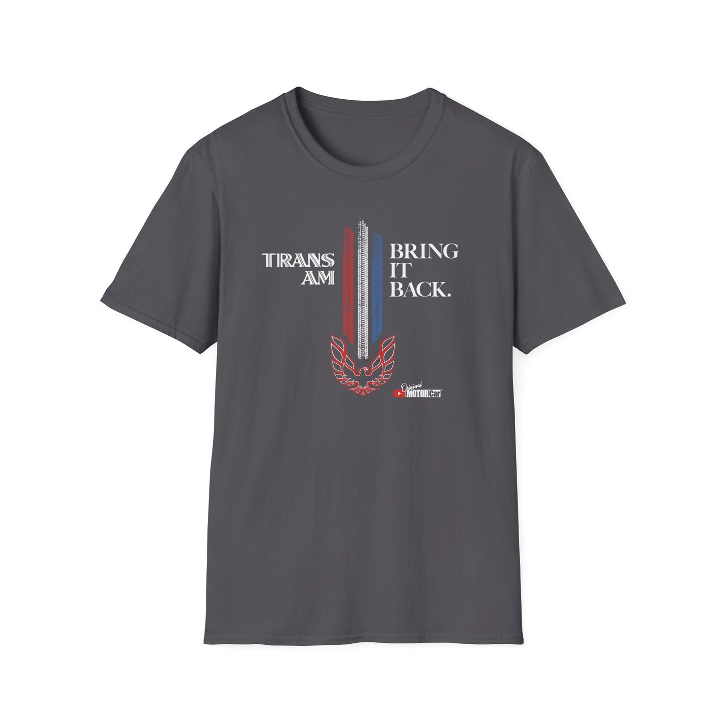 Trans Am: Bring It Back | Vintage-Style Unisex Softstyle T-Shirt | Red White and Blue Stripes