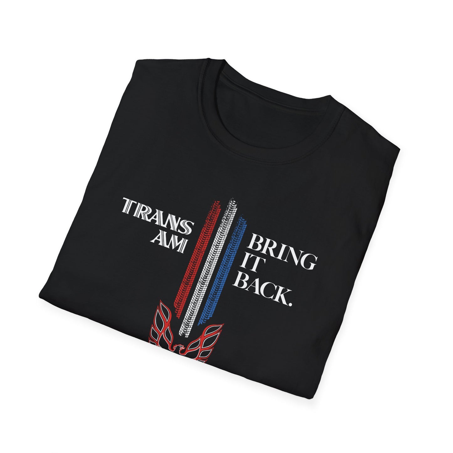 Trans Am: Bring It Back | Vintage-Style Unisex Softstyle T-Shirt | Red White and Blue Stripes