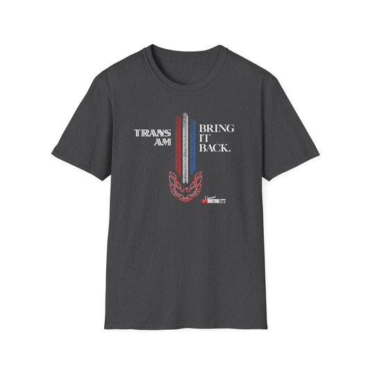 Trans Am: Bring It Back | Vintage-Style Unisex Softstyle T-Shirt | Red White and Blue Stripes
